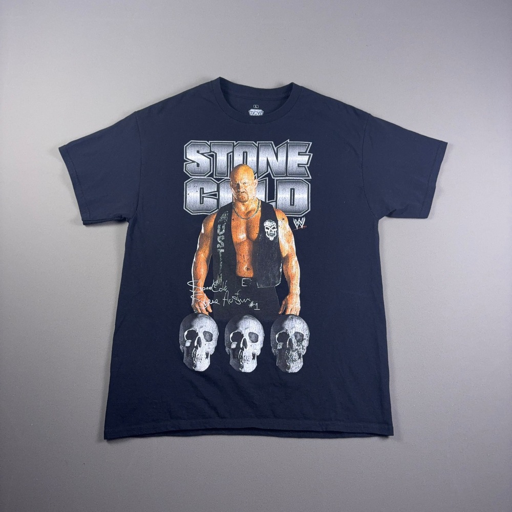 WWE Legends Stone Cold Steve Austin 3:16 Skull Graphic T-Shirt Black Large